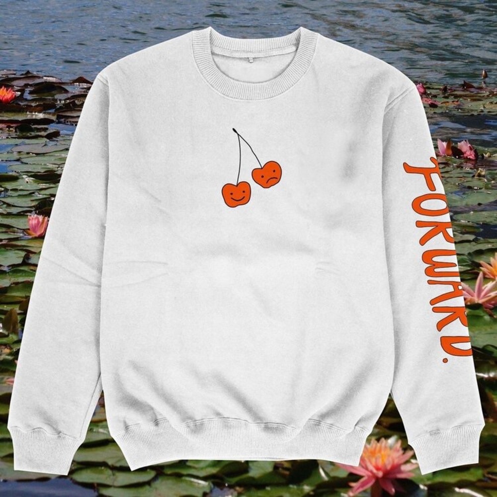 Fiorenza art crewneck- lucky charms happy sad cherries